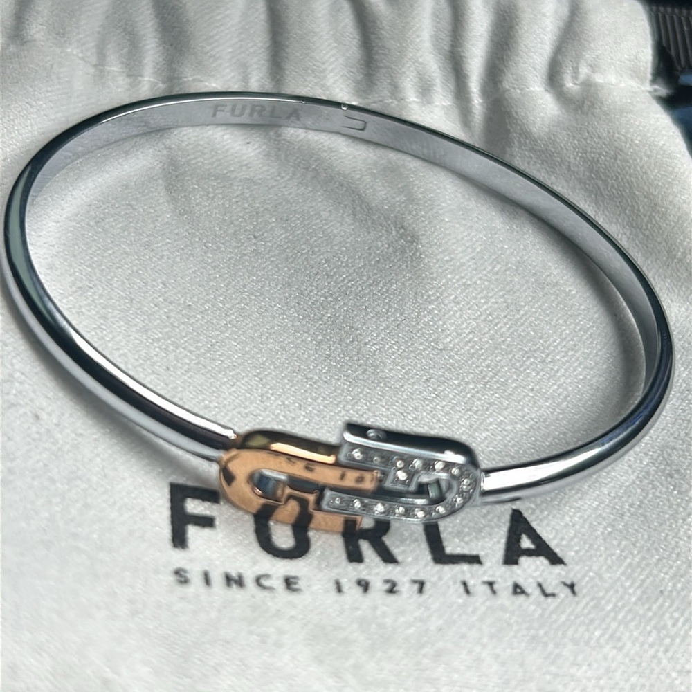 Furla Silver and Gold Bangle Bracelet Limited Edition